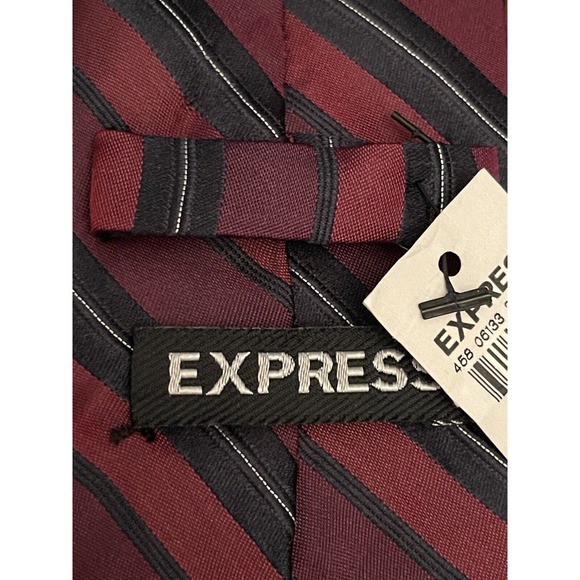 Express Burgundy 100% Silk Men’s Neck Tie Made In China Msrp $49.90 - Picture 8 of 9